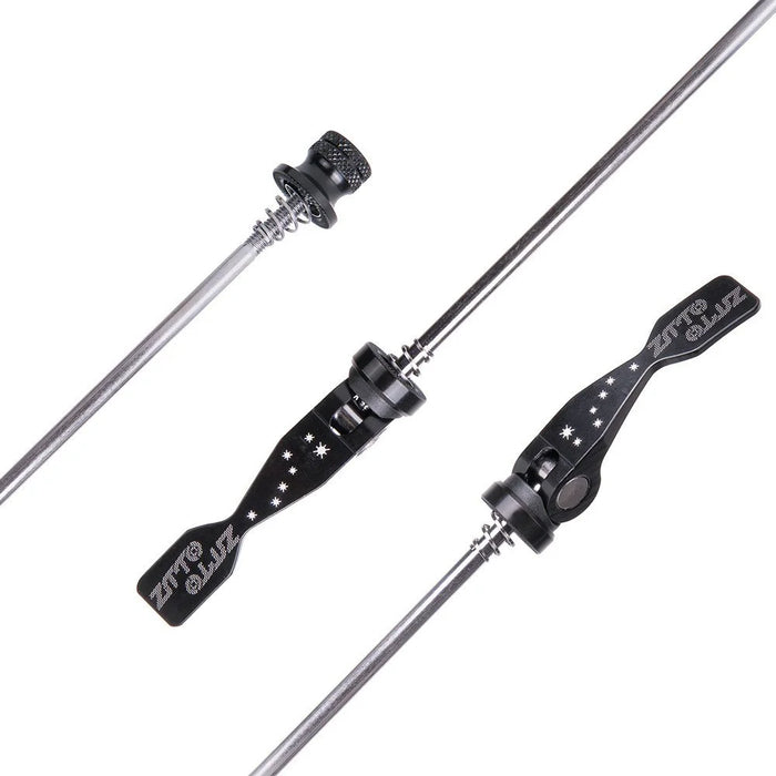 ZTTO Cycling Wheel Hub Front Rear Skewer Aluminum Alloy Handle Quick Release Lever Set - Purple - 4