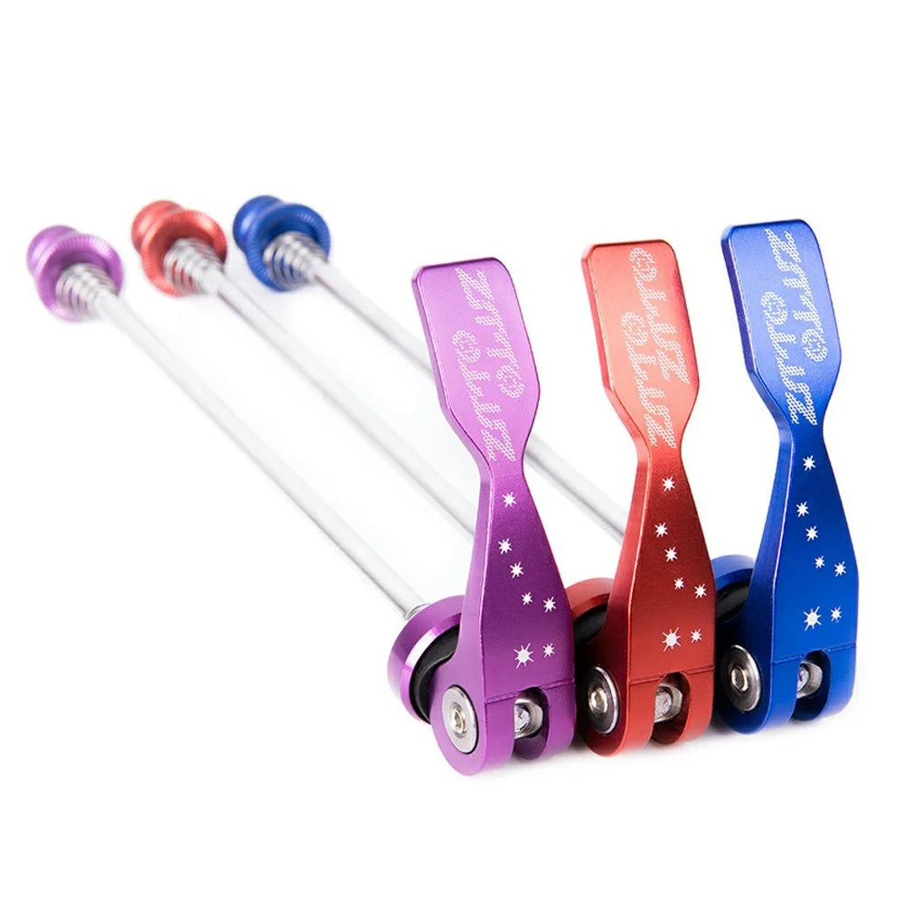 ZTTO Cycling Wheel Hub Front Rear Skewer Aluminum Alloy Handle Quick Release Lever Set - Purple - 6