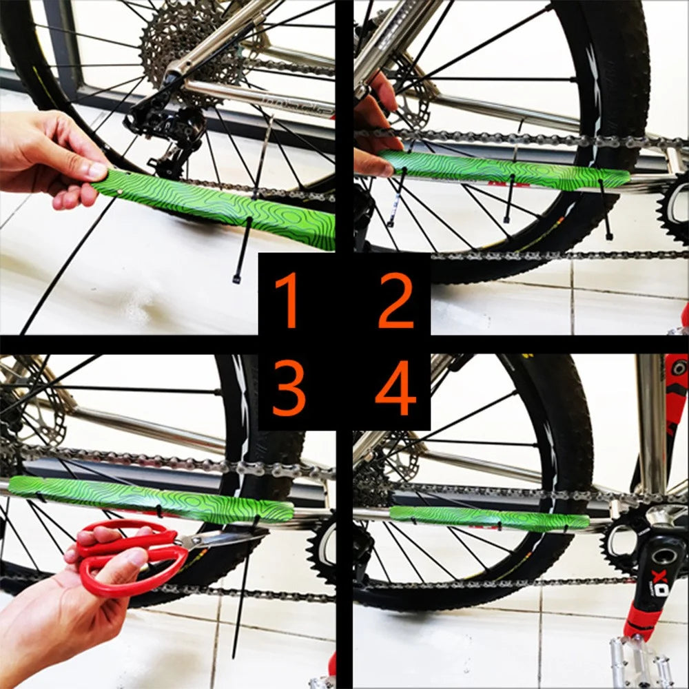 ZTTO Universal Mountain Bike Chainstay Protector PP Road Bicycle Chain Pad - Green - 5