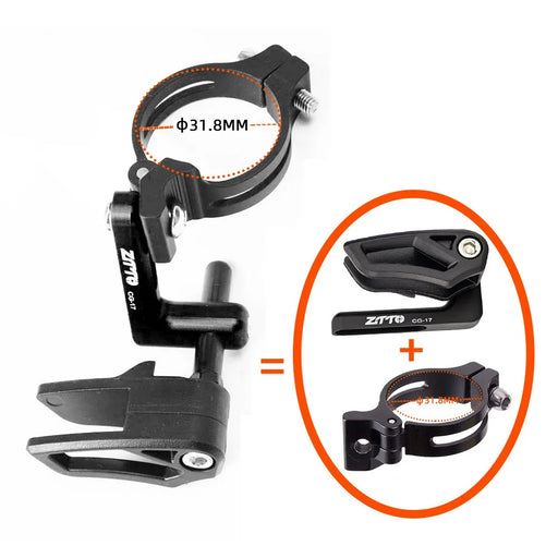 ZTTO CG17 Aluminum Alloy Direct Mount Chainring Guard Mountain Bike Pulley Chain Stabilizer - 31.8mm / Black - 2