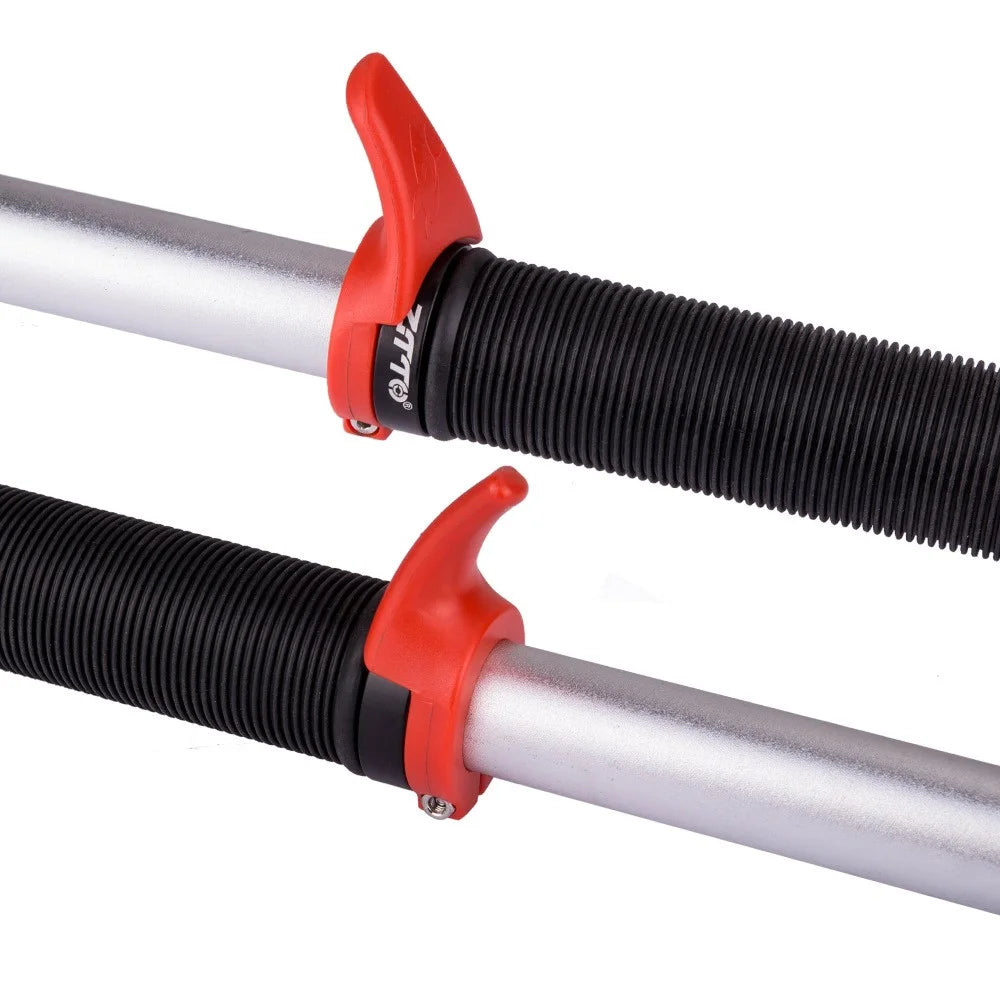 1 Pair Bicycle Handlebar Grips Polycarbonate + Fiberglass MTB Bike Horn Vice Grip - Red - 2