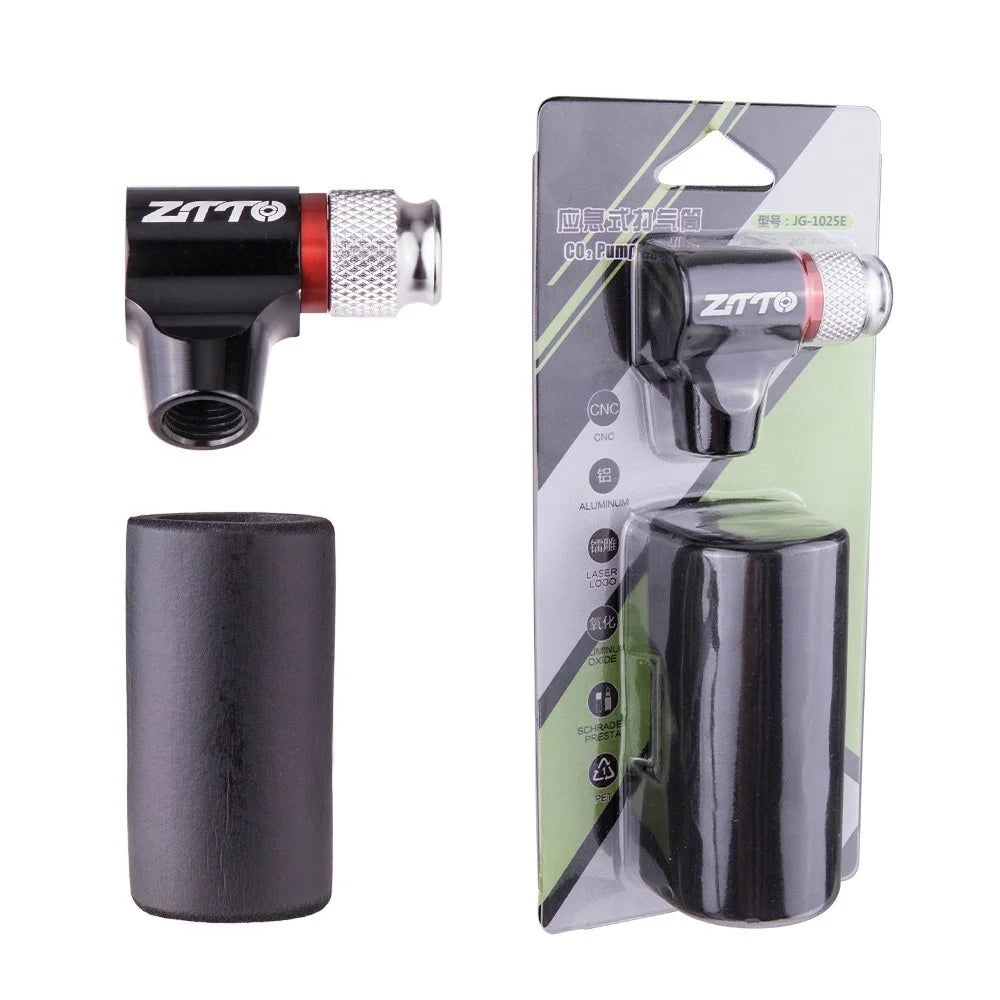 ZTTO JG-1025e Mini CO2 Inflator Hand Pump Compatible with Schrader Presta Valve (No CO2 Cartridges) - 5