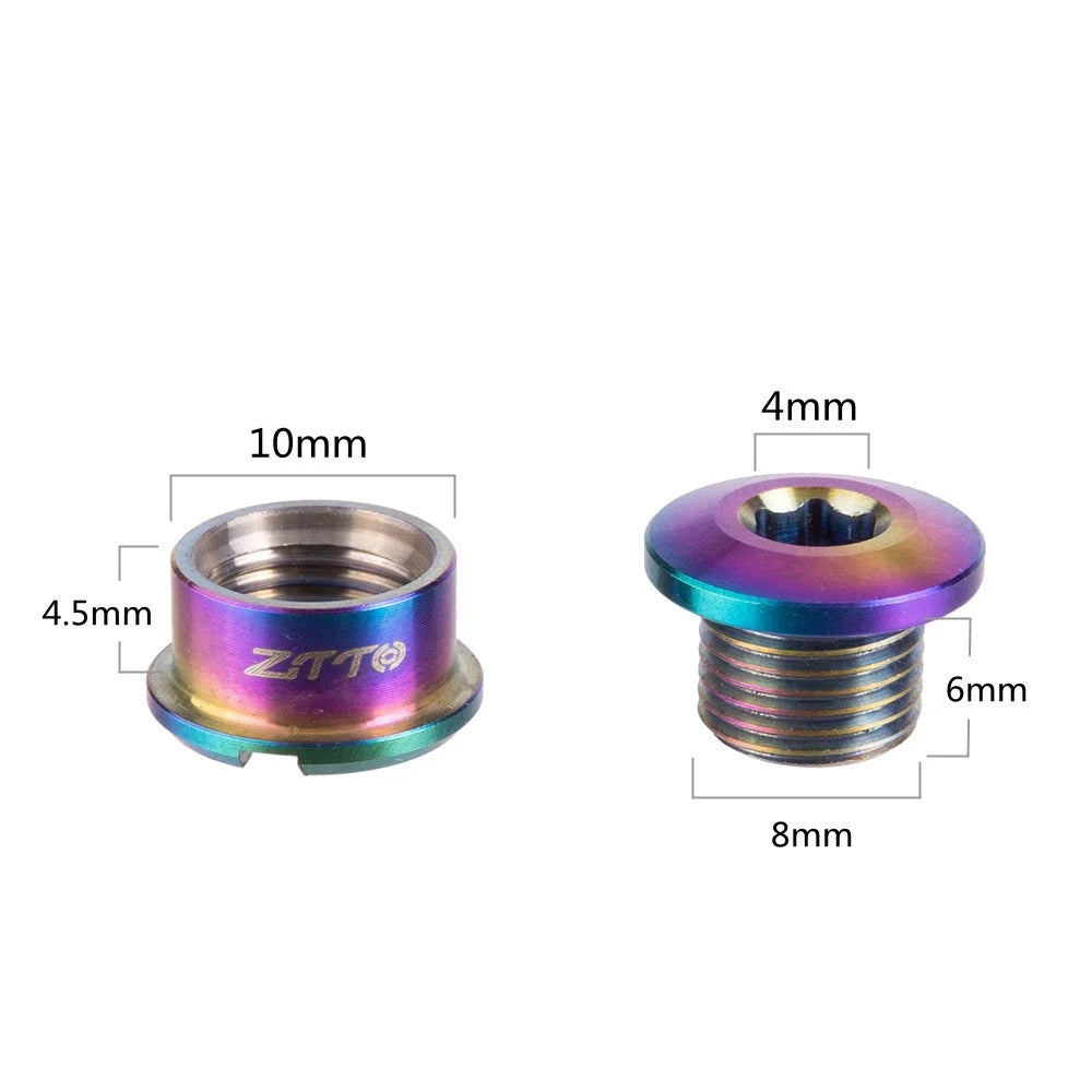 ZTTO 5PCS Titanium Alloy Bike XO Type Chainring Screws Bolts Replacement Parts - 4