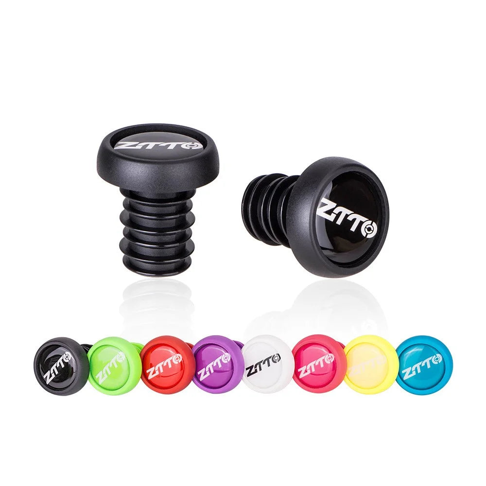ZTTO 22.2mm Bicycle Handlebar End Plugs MTB Road Bike Handle Grip Rubber Caps - Black - 2