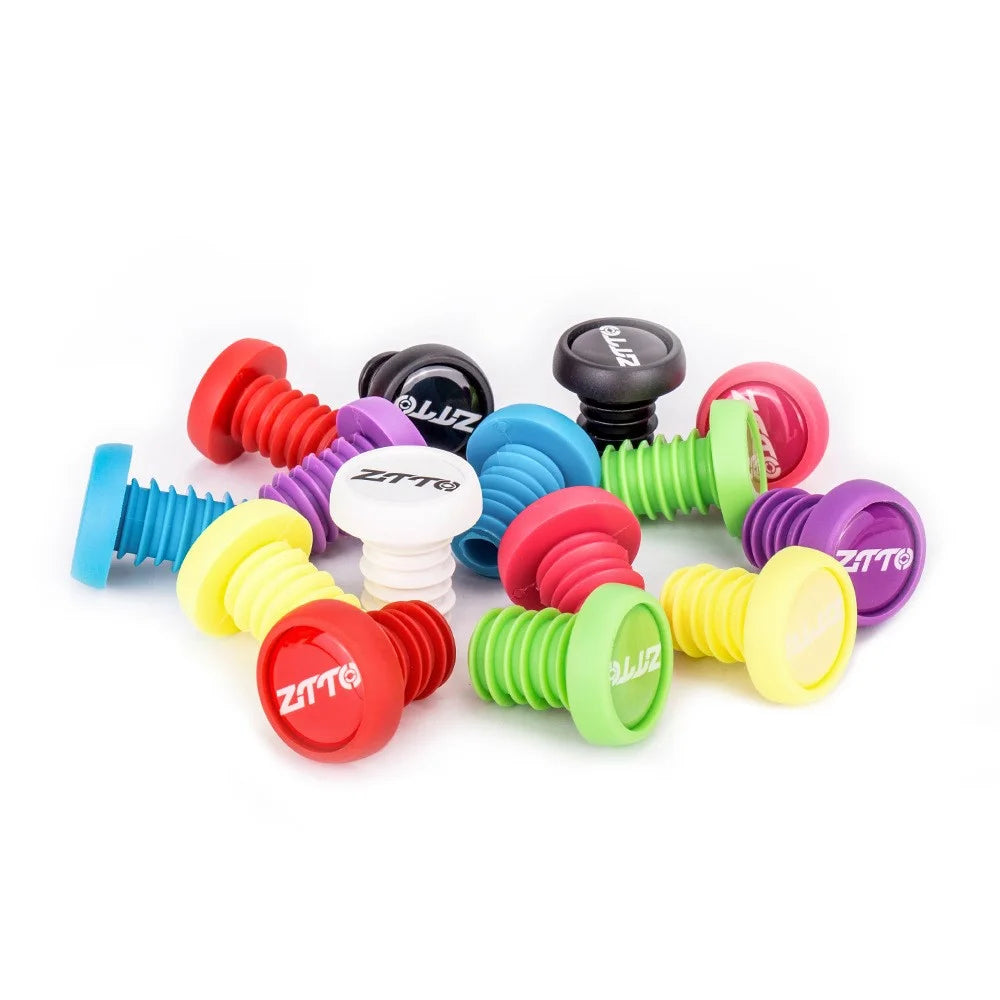 ZTTO 22.2mm Bicycle Handlebar End Plugs MTB Road Bike Handle Grip Rubber Caps - Black - 3