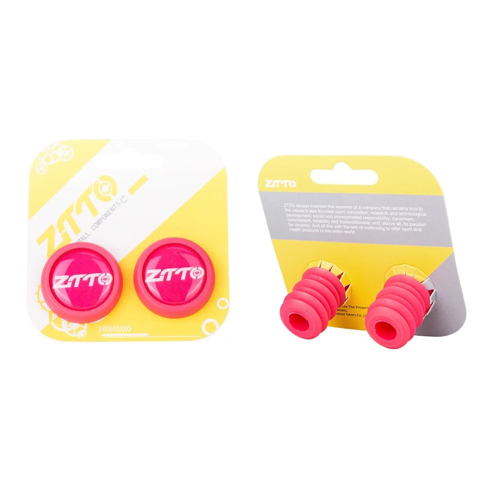 ZTTO 22.2mm Bicycle Handlebar End Plugs MTB Road Bike Handle Grip Rubber Caps - Black - 4