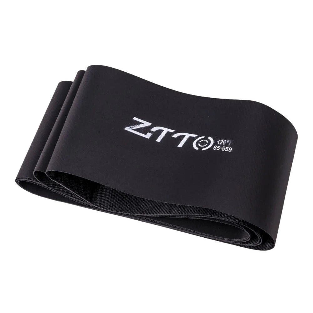 ZTTO 26'' Bicycle Rim Strip 65mm Width Bicycle Inner Tube Pad Rim Liner Protection Pad Puncture Proof Belt - Black - 1