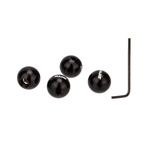 ZTTO XWM2 4pcs Ball Aluminum Alloy Bike Brake Cable Caps Gear Wire End Tips Crimps with Wrench for Road Bike - Black - 1
