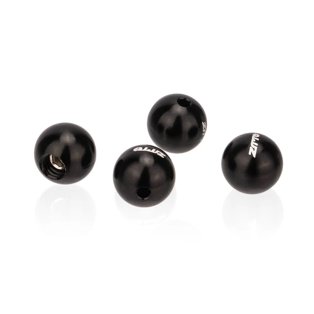 ZTTO XWM2 4pcs Ball Aluminum Alloy Bike Brake Cable Caps Gear Wire End Tips Crimps with Wrench for Road Bike - Black - 2