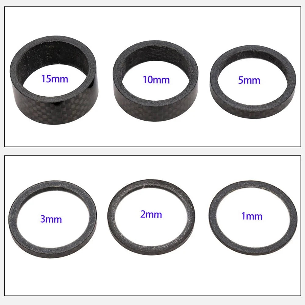 ZTTO 28.6mm Bicycle Headset Spacer Carbon Fiber Gasket Bike Front Fork Spare Parts - 1mm - 6