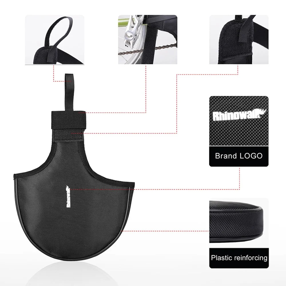 RHINOWALK RM264 Bicycle Crankset Cover MTB Road Bike Chainwheel Guard Polyester Anti-scratch Cover - 4