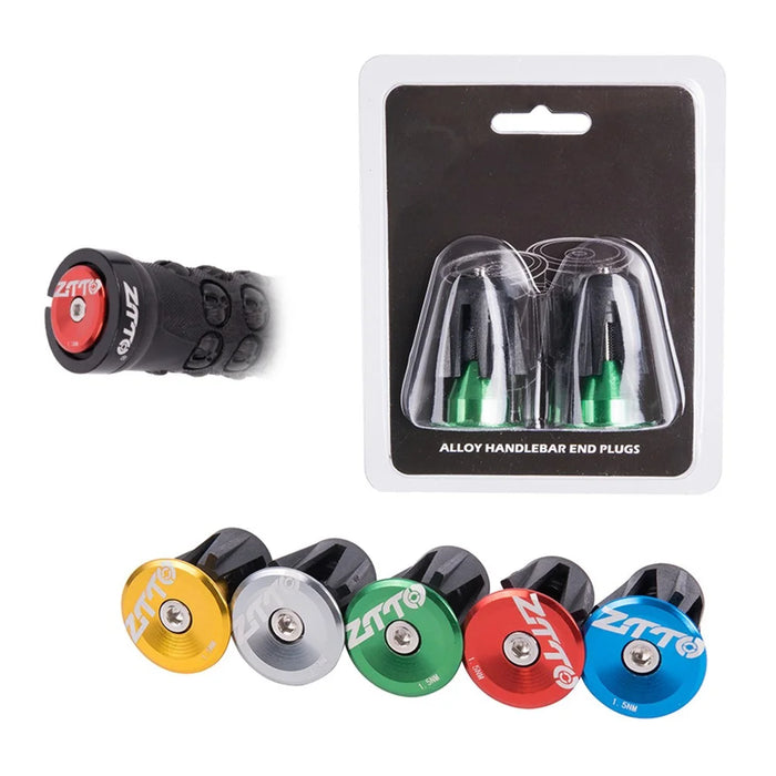 ZTTO 0901 1 Pair Bar End Plugs Handlebar End Caps Bike Handlebar Plugs for 22-24mm - Blue - 2