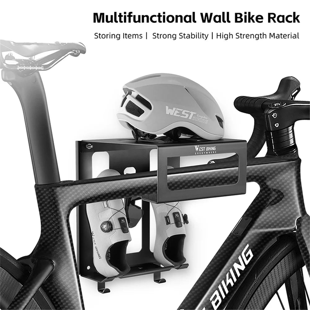 WEST BIKING YP0712039 Bicycle Wall Rack Hot-Rolled Steel Road Bike Wall-Mounted Shelf - 3
