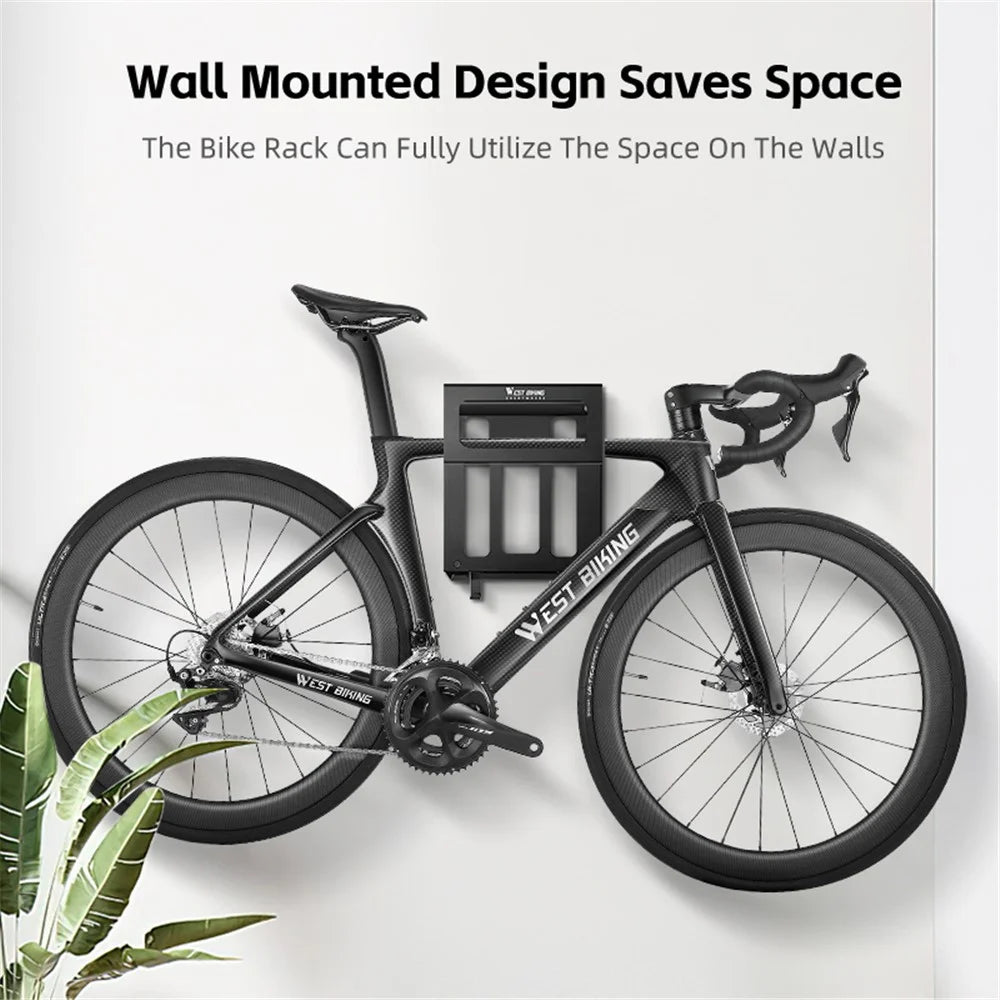 WEST BIKING YP0712039 Bicycle Wall Rack Hot-Rolled Steel Road Bike Wall-Mounted Shelf - 5