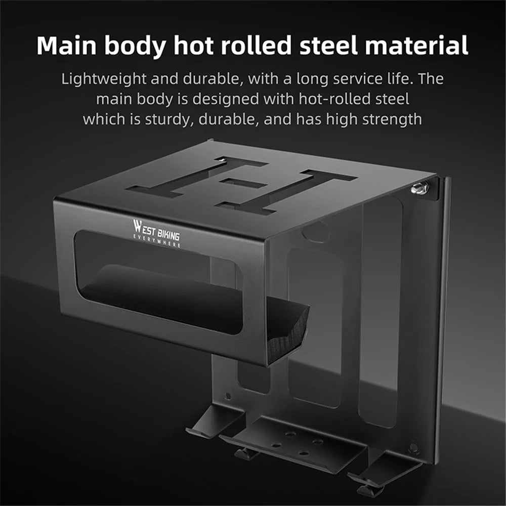 WEST BIKING YP0712039 Bicycle Wall Rack Hot-Rolled Steel Road Bike Wall-Mounted Shelf - 6