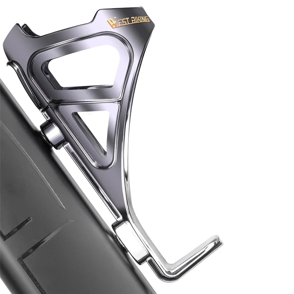 WEST BIKING YP0704033 Bike Bottle Cage Ultralight MTB Road Bicycle Water Bottle Holder Drink Cup Bracket - Black/Silver - 1