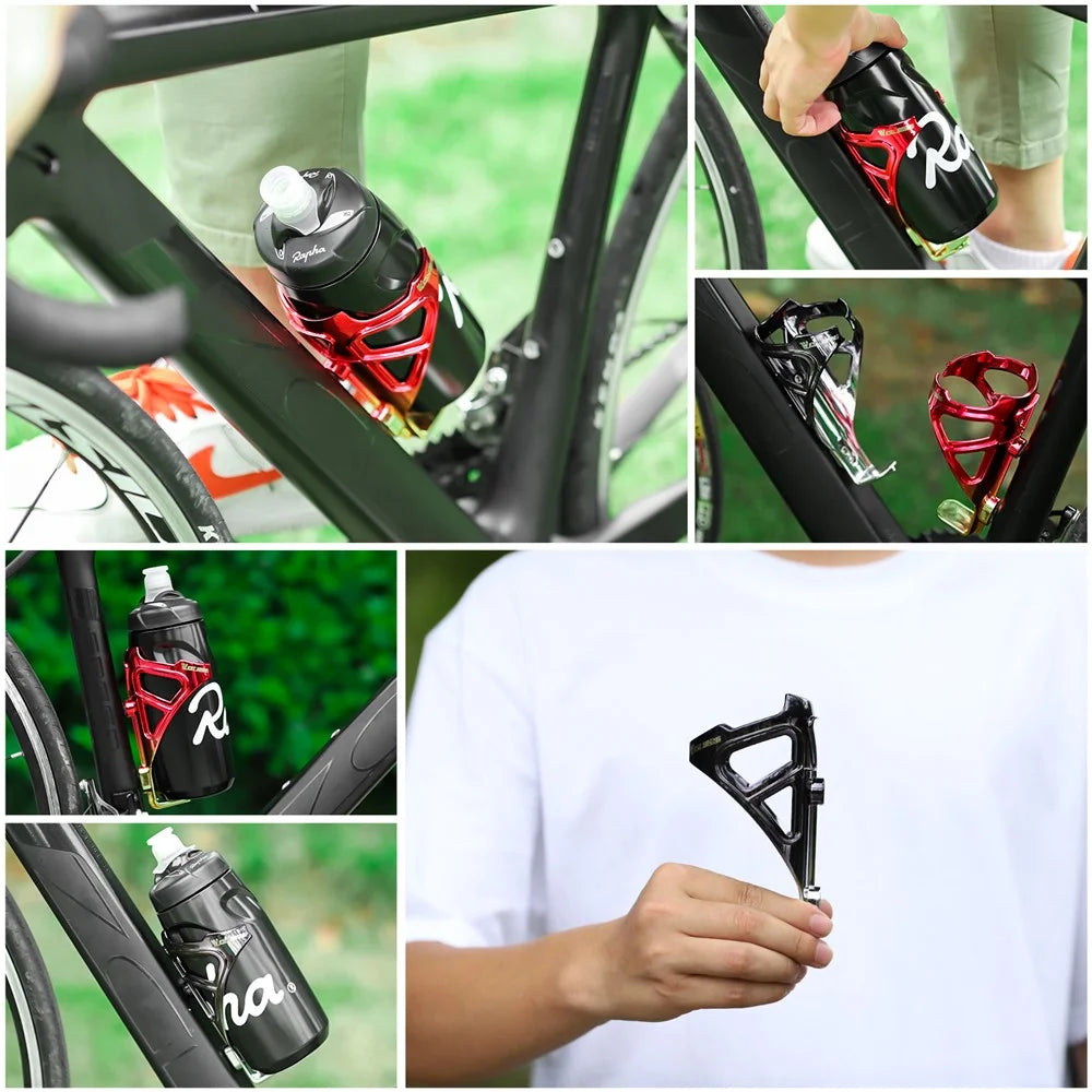 WEST BIKING YP0704033 Bike Bottle Cage Ultralight MTB Road Bicycle Water Bottle Holder Drink Cup Bracket - Black/Silver - 7
