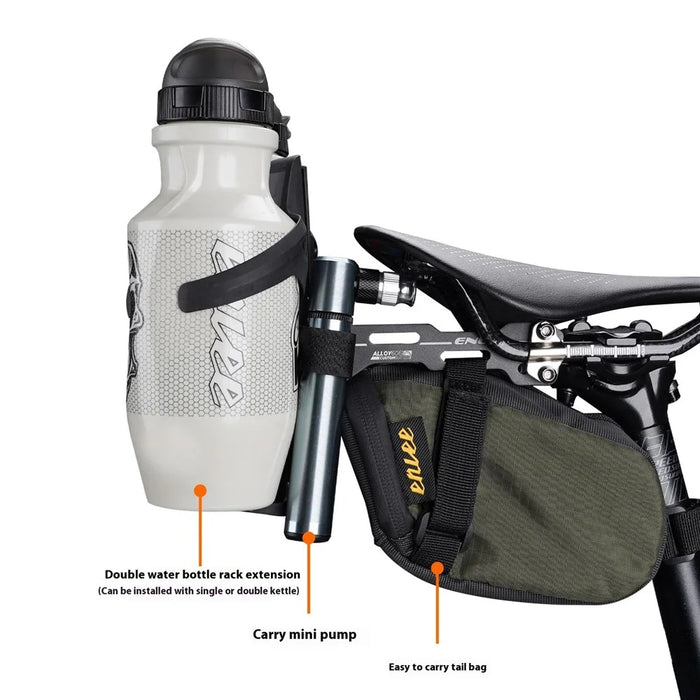 ENLEE Bike Saddle Bottle Cage Holder Adapter Aluminium Alloy Water Bottle Cage Extender - 3