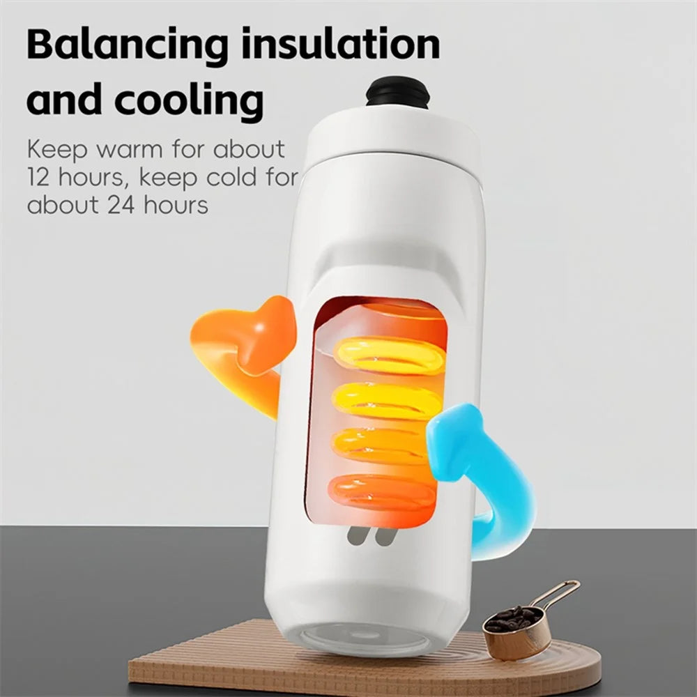 WEST BIKING YP0721053 550ml Stainless Steel Insulated Bottle Sports Cycling Water Bottle (BPA-Free, No FDA) - White - 7