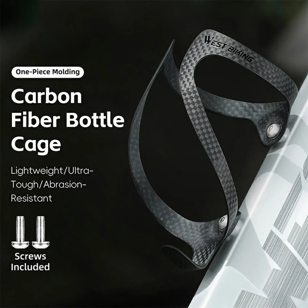 WEST BIKING YP0704050 Carbon Fiber Water Bottle Cage for Mountain Road Bike Cycling Bottle Holder - 3
