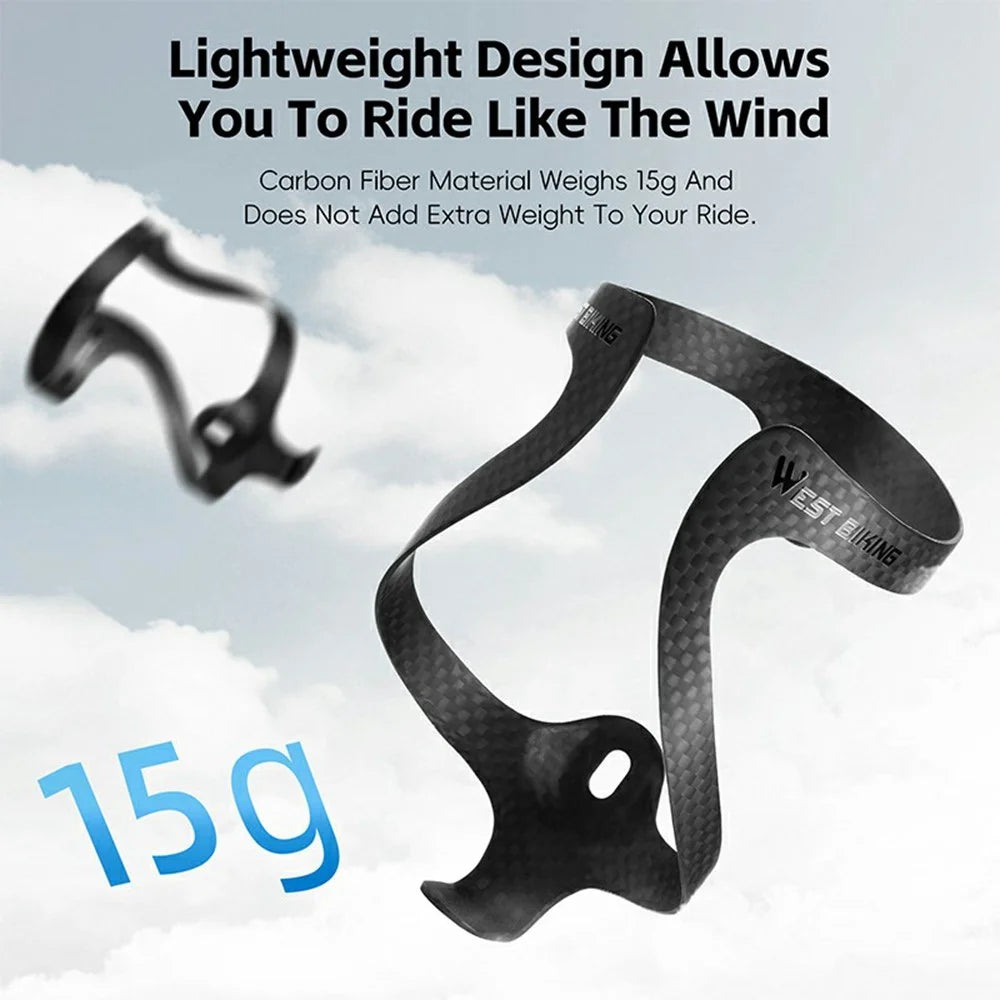 WEST BIKING YP0704050 Carbon Fiber Water Bottle Cage for Mountain Road Bike Cycling Bottle Holder - 6
