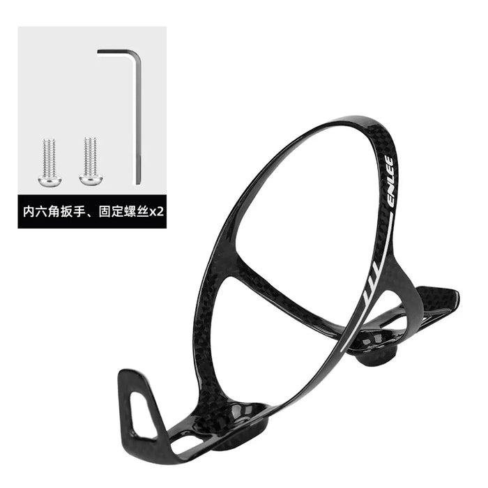 ENLEE DL-KH08 Carbon Fiber Bicycle Water Bottle Cage Holder with Screws and Hex Wrench Lightweight Water Bottle Holder - 1