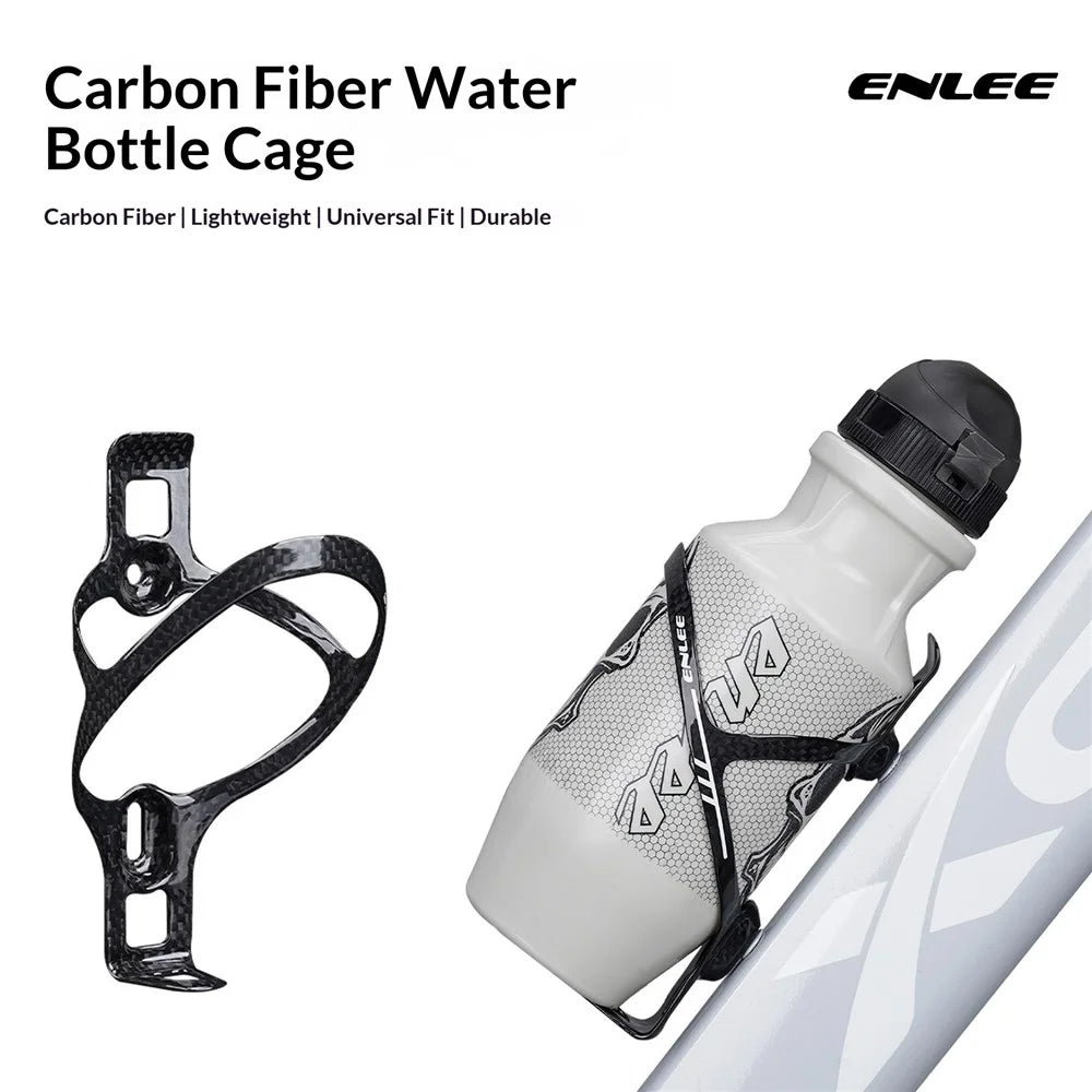 ENLEE DL-KH08 Carbon Fiber Bicycle Water Bottle Cage Holder with Screws and Hex Wrench Lightweight Water Bottle Holder - 2