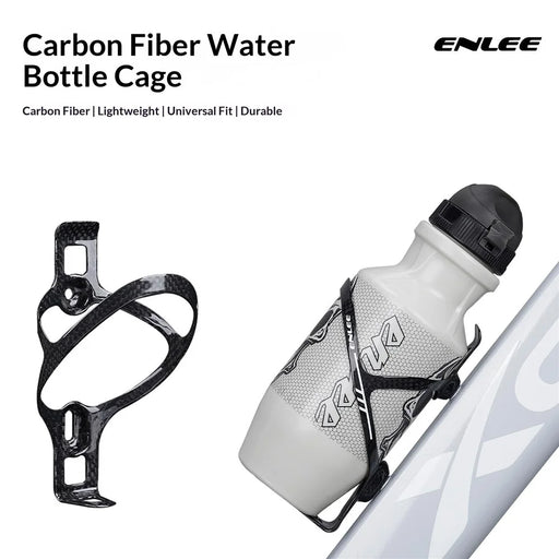 ENLEE DL-KH08 Carbon Fiber Bicycle Water Bottle Cage Holder with Screws and Hex Wrench Lightweight Water Bottle Holder - 2