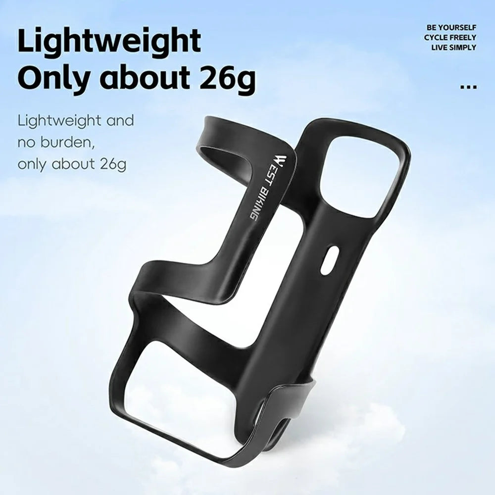 WEST BIKING YP0704051 Carbon Fiber Bike Water Bottle Holder Lightweight Side-Opening Kettle Rack for Road Bike Cycling - Left Side Opening - 3