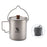 QUNATURE 750ml Pure Titanium Coffee Mug Lightweight Tea Cup with Folding Handle for Camping Hiking (BPA Free, No FDA) - 1