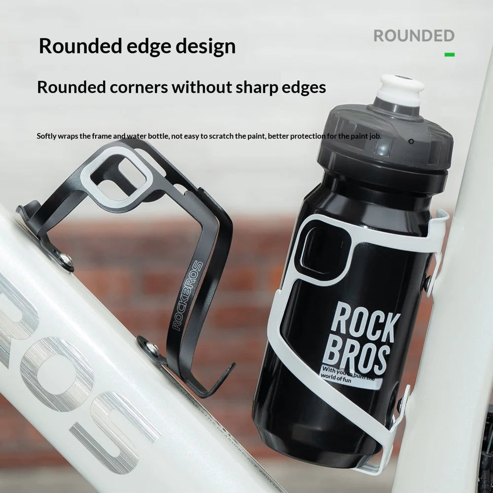 ROCKBROS BBC2504 Bicycle Water Bottle Cage Aluminum Alloy Lightweight Kettle Holder for Mountain / Road / Folding Bike - Black - 3