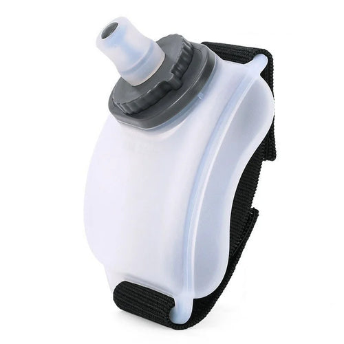 200ml Food Grade Silicone Wrist Water Bottle Portable Sports Water Cup for Running Cycling Hiking (BPA Free, No FDA) - White - 1