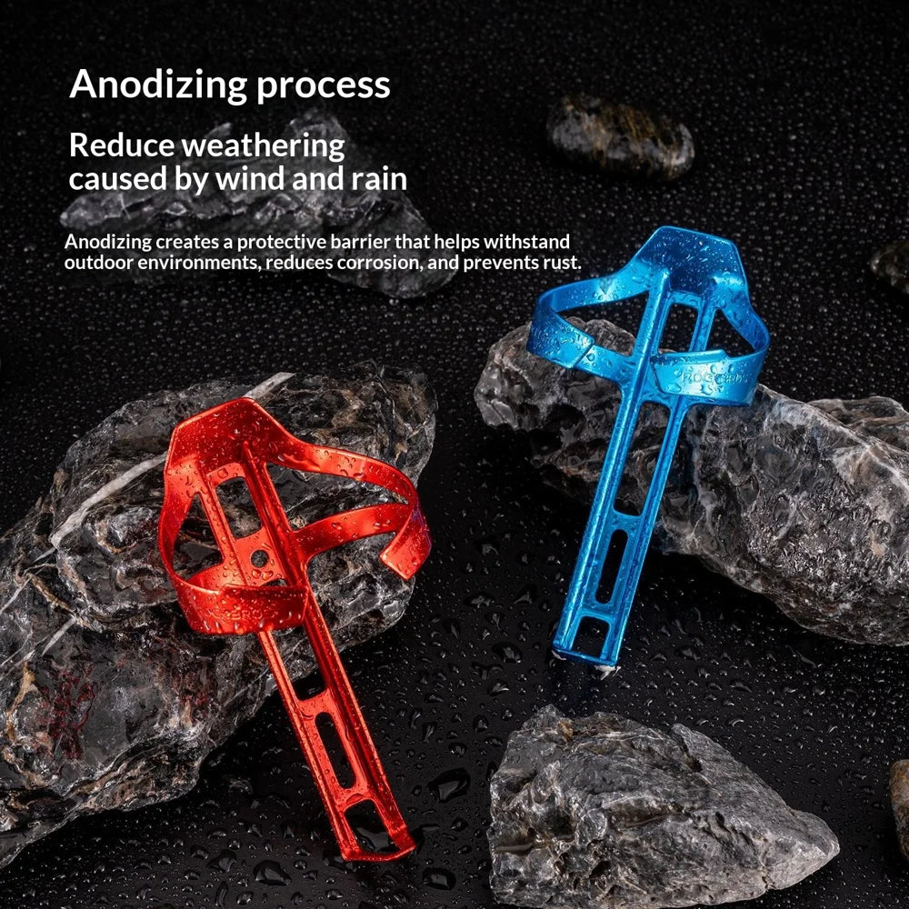 ROCKBROS CR-07 Aluminum Alloy Ultralight Bicycle Water Bottle Cage for Road Mountain Folding Bike - Black - 7