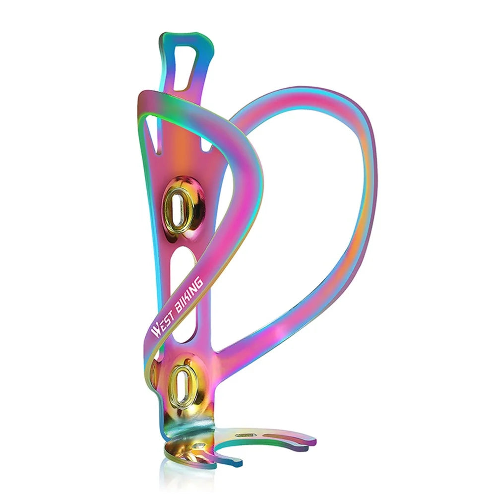 WEST BIKING YP0704034 Ultralight Bicycle Water Bottle Cage MTB Road Bike Aluminum Alloy Bottle Rack Holder Cycling Bottle Bracket, Multi-color - 2