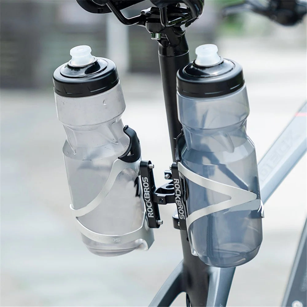 ROCKBROS KS-415 Aluminum Alloy MTB Road Bike Bottle Mount Adapter Double Side Water Bottle Cage Holder Adapter - 3