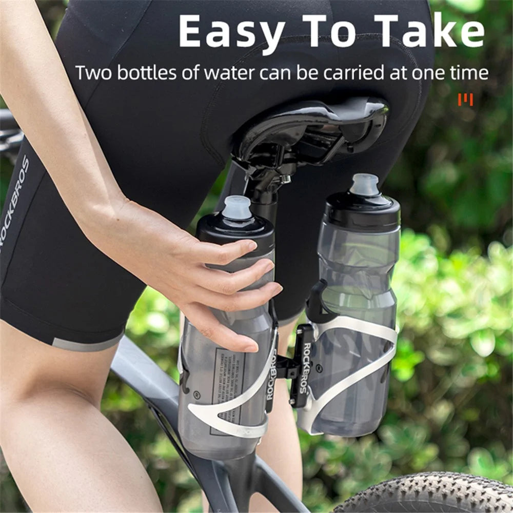 ROCKBROS KS-415 Aluminum Alloy MTB Road Bike Bottle Mount Adapter Double Side Water Bottle Cage Holder Adapter - 4