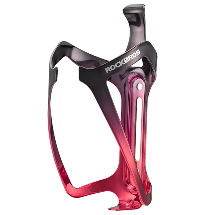 ROCKBROS RKL02 Gradient Color Bicycle Cycling Aluminum Alloy Water Bottle Cage MTB Road Bike Bottle Holder Rack - Black/Red - 1