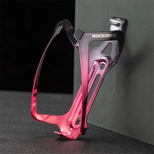 ROCKBROS RKL02 Gradient Color Bicycle Cycling Aluminum Alloy Water Bottle Cage MTB Road Bike Bottle Holder Rack - Black/Red - 2