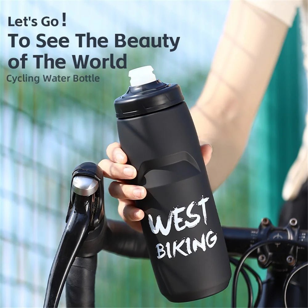 WEST BIKING YP0721041 620ML PP+Silicone Outdoor Water Bottle (BPA Free, without FDA Certification) - Transparent / White - 3