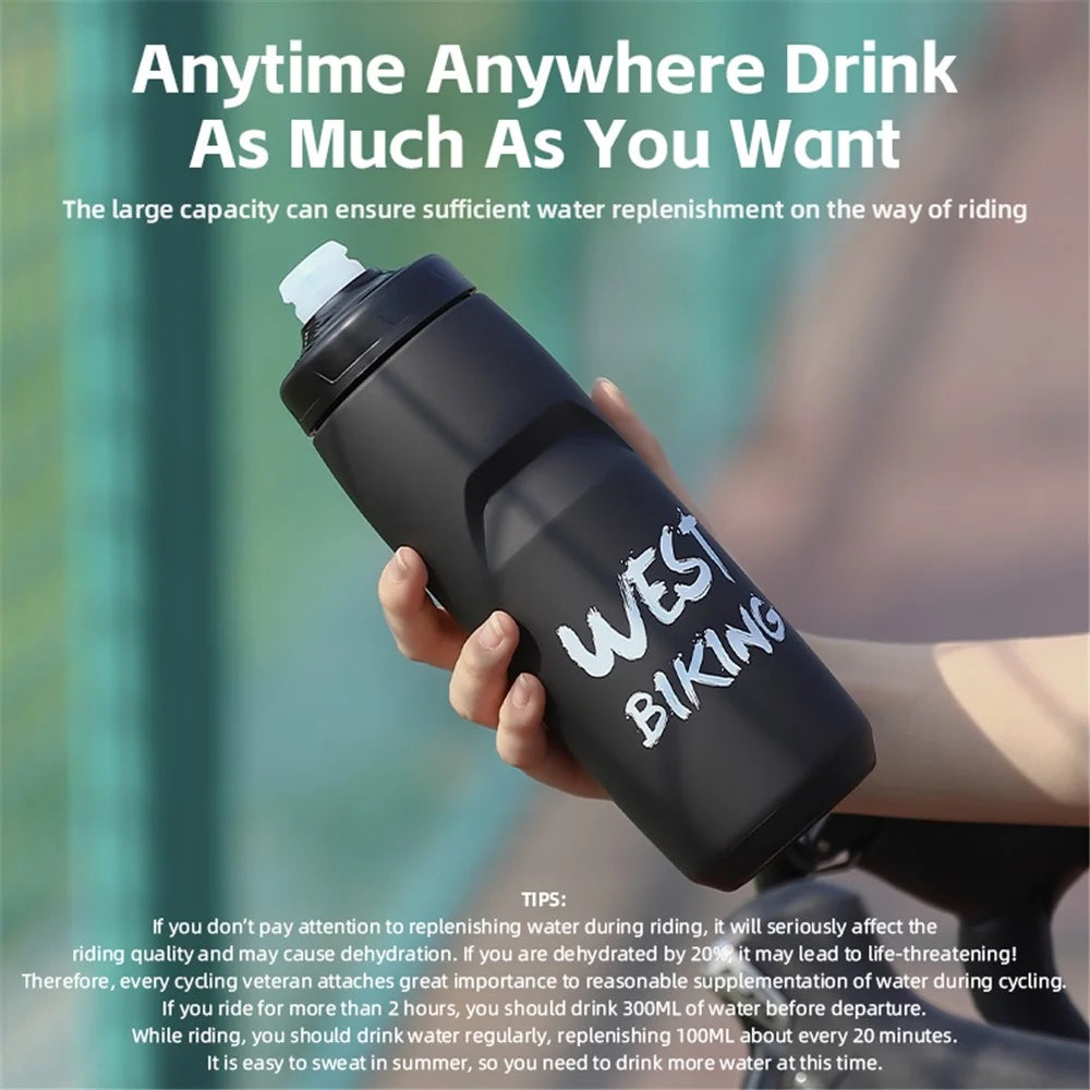 WEST BIKING YP0721041 620ML PP+Silicone Outdoor Water Bottle (BPA Free, without FDA Certification) - Transparent / White - 5