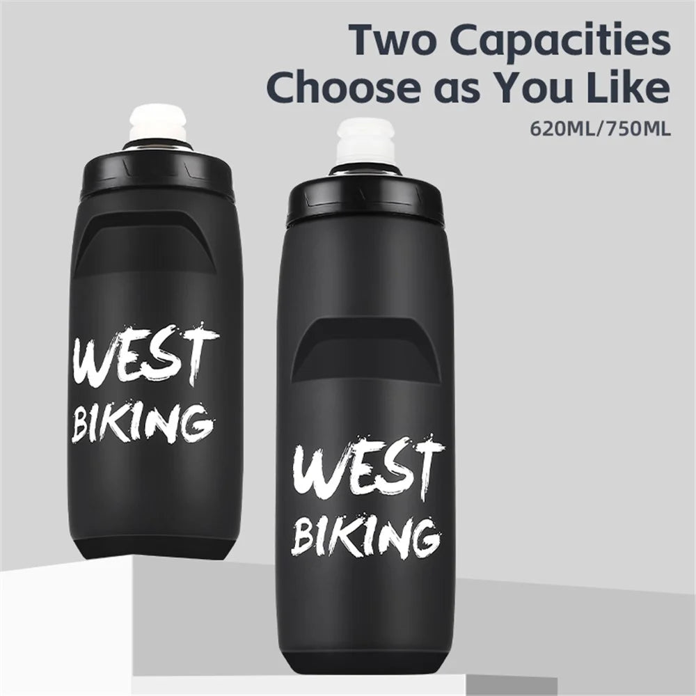 WEST BIKING YP0721041 620ML PP+Silicone Outdoor Water Bottle (BPA Free, without FDA Certification) - Transparent / White - 6