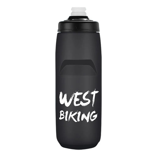 WEST BIKING YP0721042 750ML PP+Silicone Water Bottle Outdoor Camping Drinking Cup (BPA Free, without FDA Certification) - Matte / Black - 1