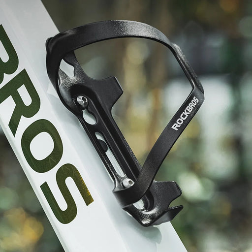 ROCKBROS CR-01 Aluminum Alloy Bicycle Water Bottle Cage MTB Road Bike Bottle Holder Rack - Black - 2