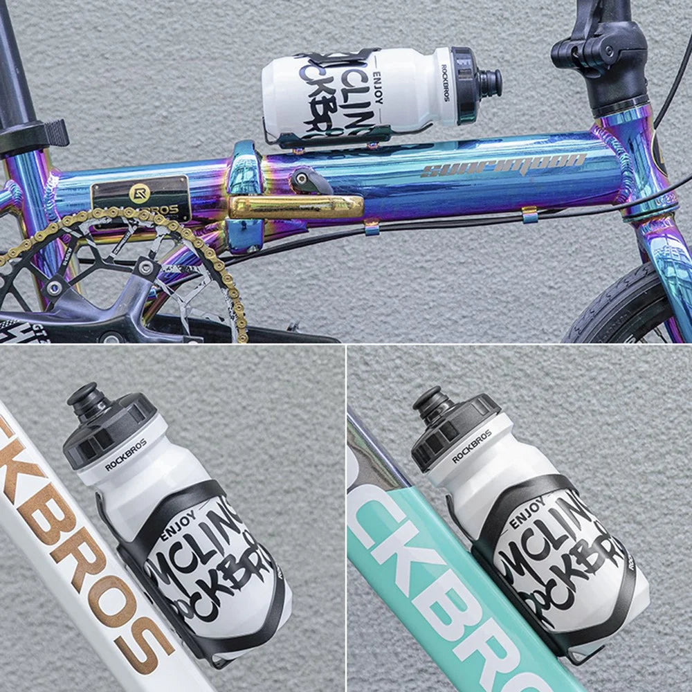 ROCKBROS CR-01 Aluminum Alloy Bicycle Water Bottle Cage MTB Road Bike Bottle Holder Rack - Black - 4