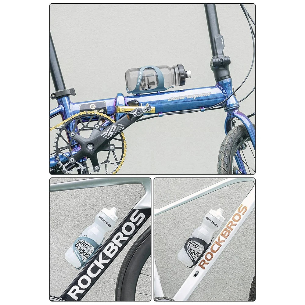 ROCKBROS 2022-11a  MTB Bicycle Water Bottle Cage Aluminum Alloy Road Bike Bottle Holder Bracket - Black - 6