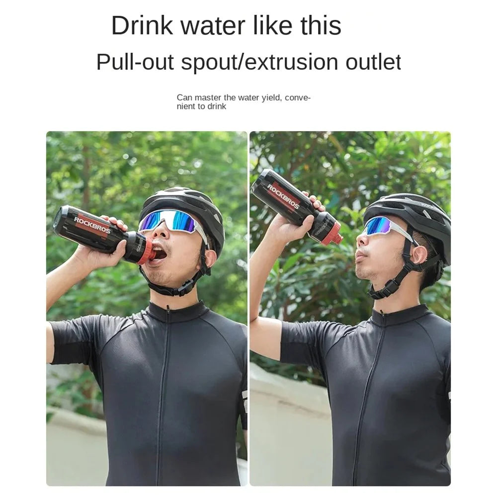 ROCKBROS DCBT69TB 750ml PP5 Water Bottle Sports Cycling Squeeze Type Water Cup (BPA Free, No FDA Certification) - Red - 3