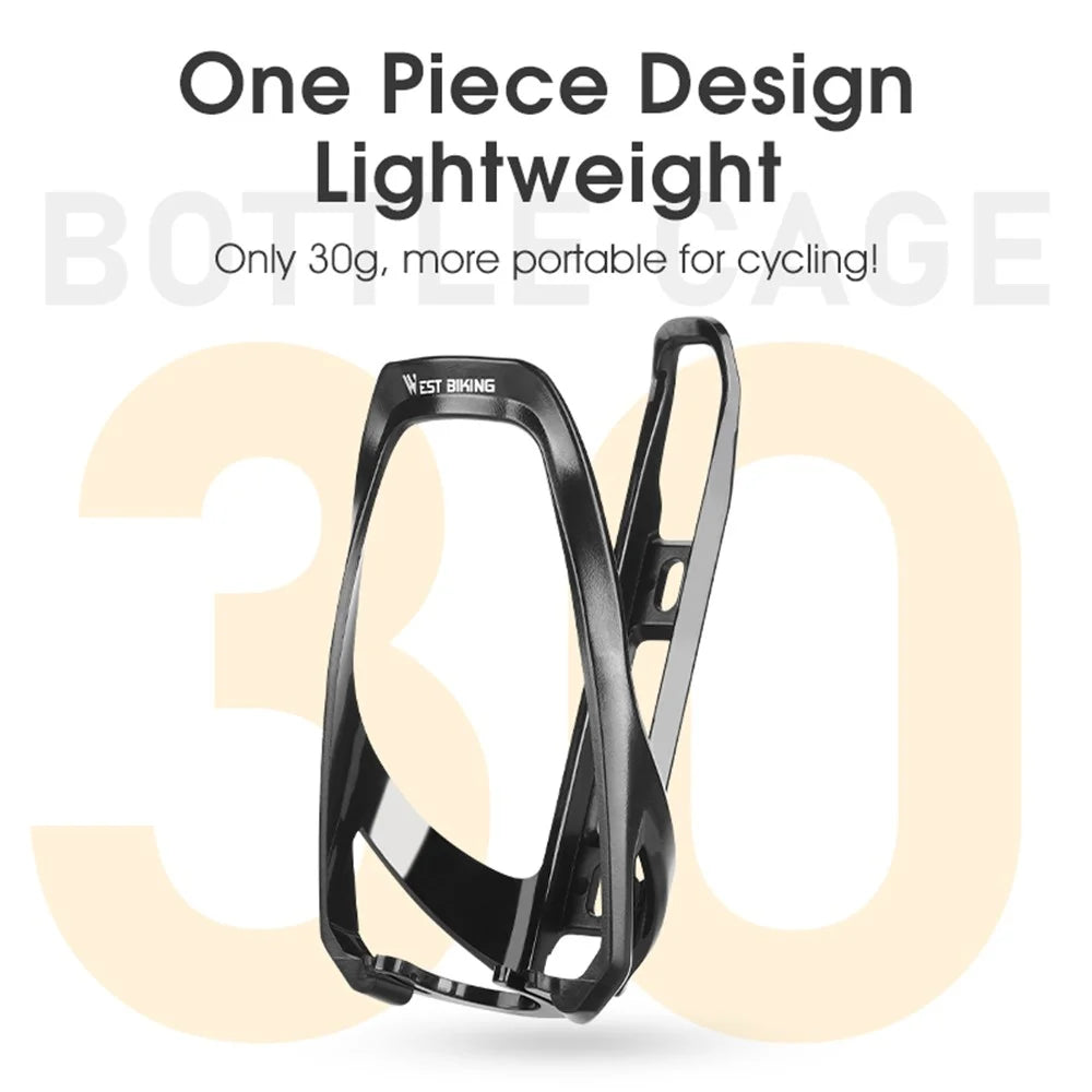 WEST BIKING YP0704043 Bicycle Water Bottle Cage PC+Fiberglass Bike Bottle Mount Bracket - Black - 4