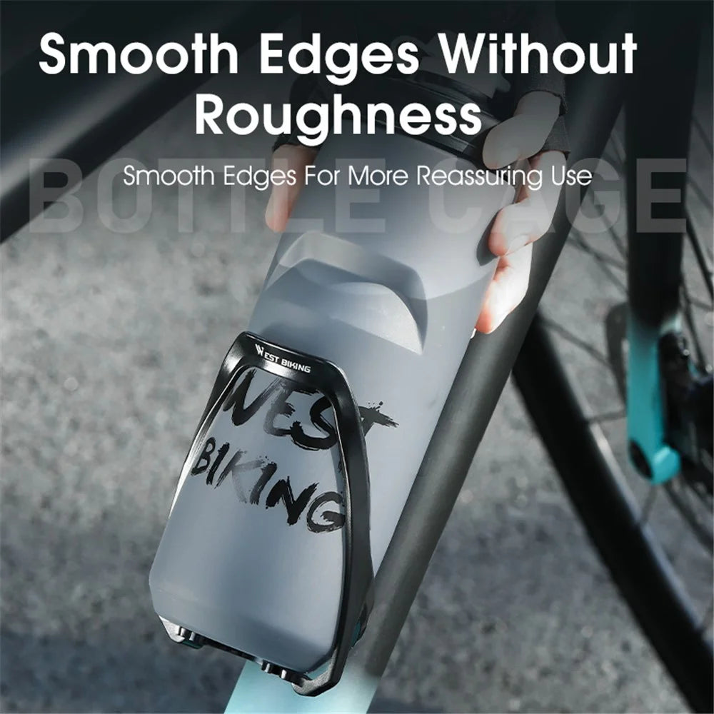 WEST BIKING YP0704043 Bicycle Water Bottle Cage PC+Fiberglass Bike Bottle Mount Bracket - Black - 5