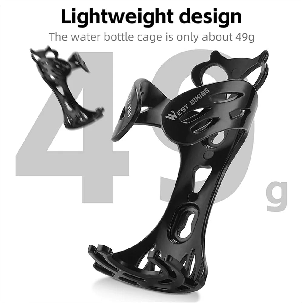 WEST BIKING YP0704044 Bike Water Bottle Cage High Strength PC Bicycle Bottle Holder Bracket - Black - 4