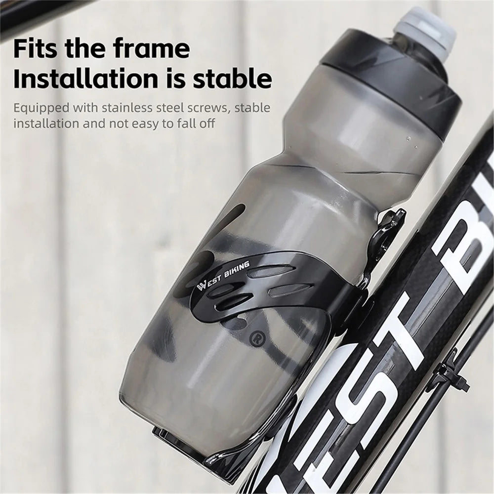 WEST BIKING YP0704044 Bike Water Bottle Cage High Strength PC Bicycle Bottle Holder Bracket - Black - 5